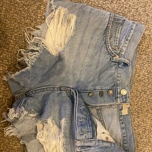 Blue Denim Free People Shorts